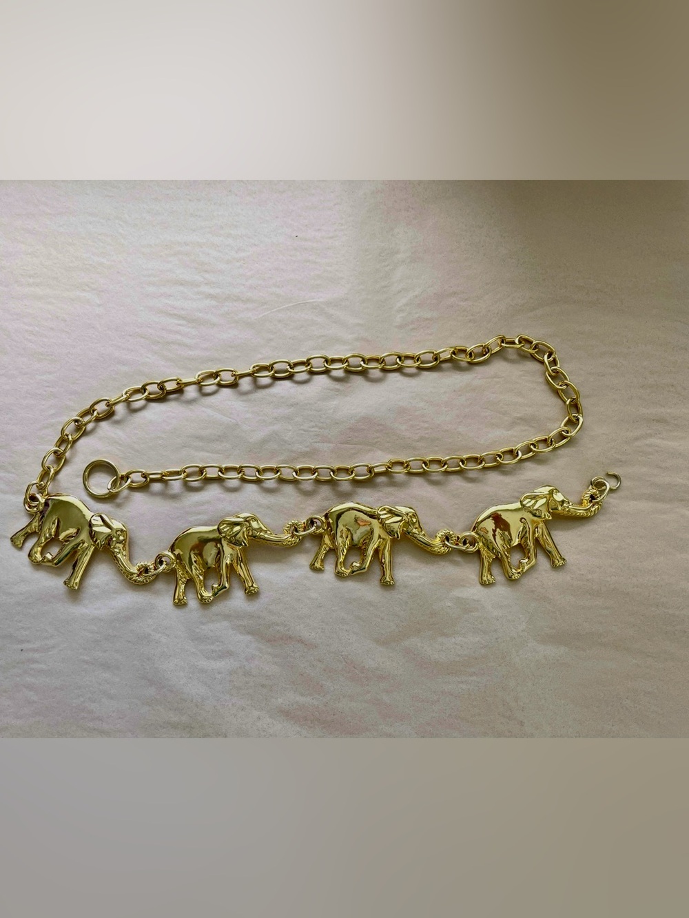 Vintage Elephant Gold Chain Belt - Picture 8 of 8